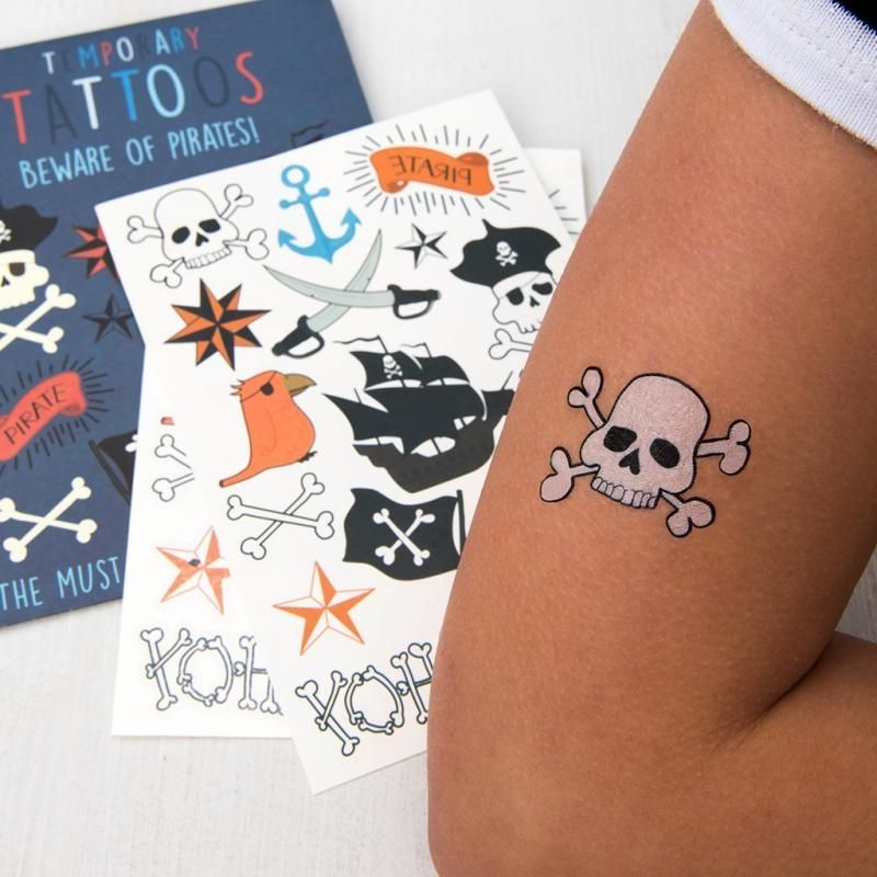 Rex London - Beware Of Pirates Temporary Tattoos (2 Sheets)